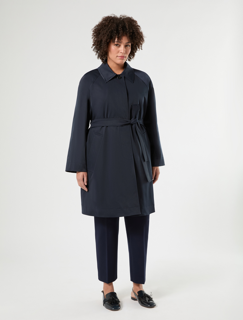 Impermeabile in gabardina antigoccia - BLU NOTTE - Marina Rinaldi - 3