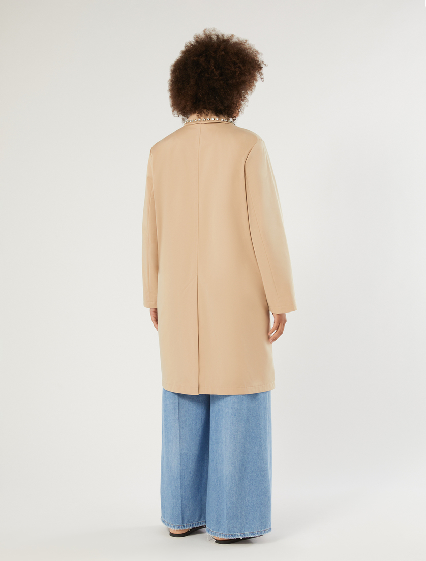 Imperméable en gabardine déperlante avec broderie - BEIGE - Marina Rinaldi - 4