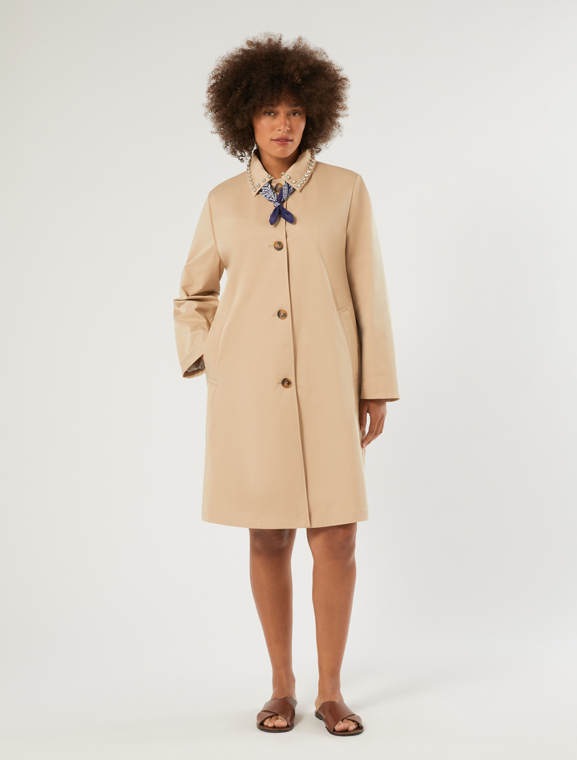 Imperméable en gabardine déperlante avec broderie - Marina Rinaldi