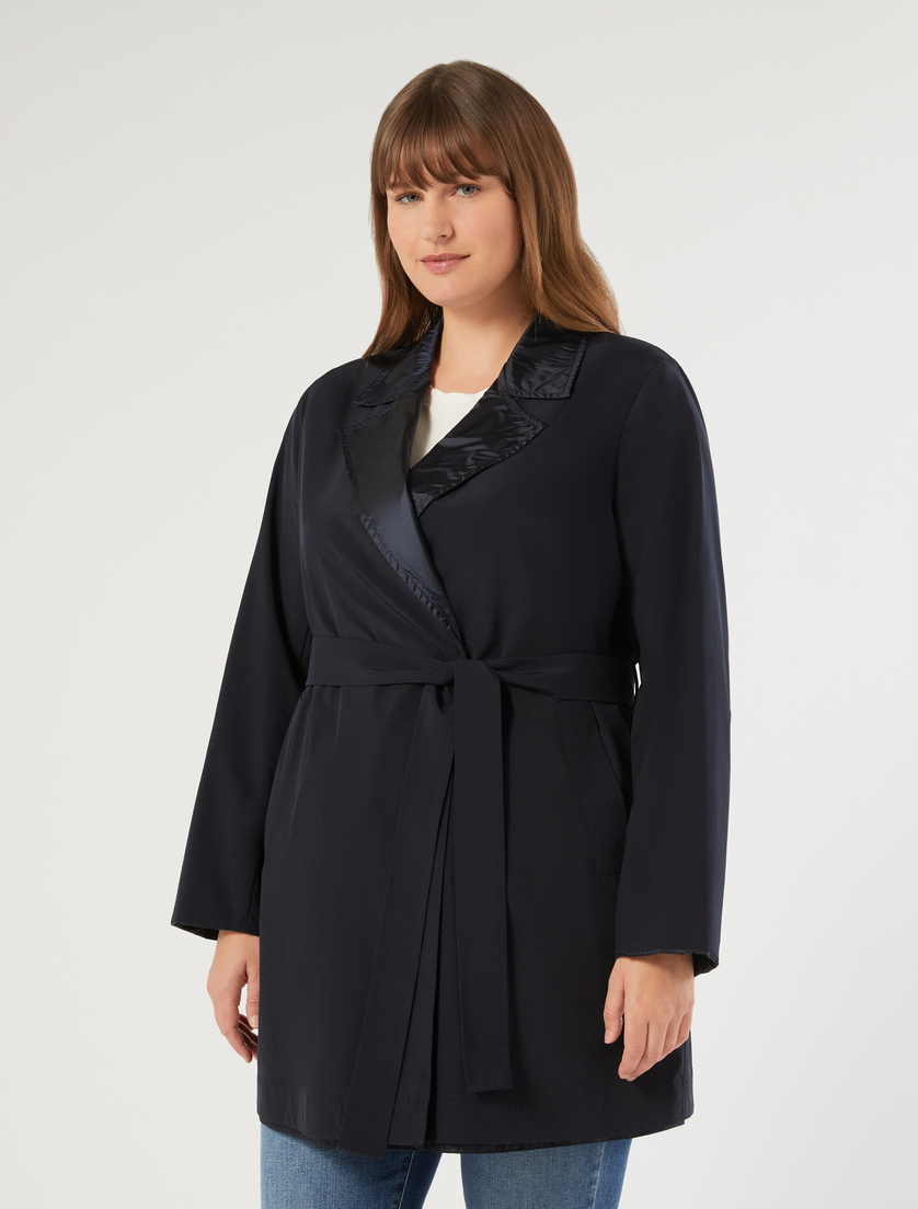Reversible taffeta raincoat - MIDNIGHTBLUE - Marina Rinaldi - 3