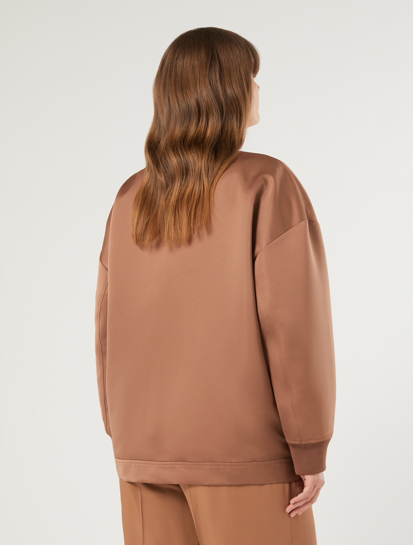 Duchess satin bomber jacket - CARAMEL - Marina Rinaldi - 4