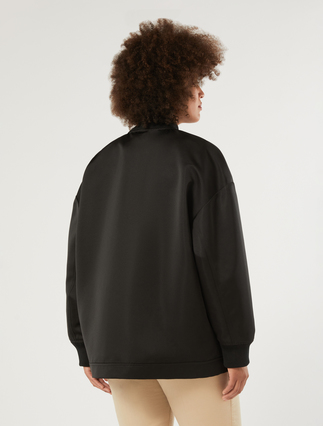 Duchess satin bomber jacket - BLACK - Marina Rinaldi - 4