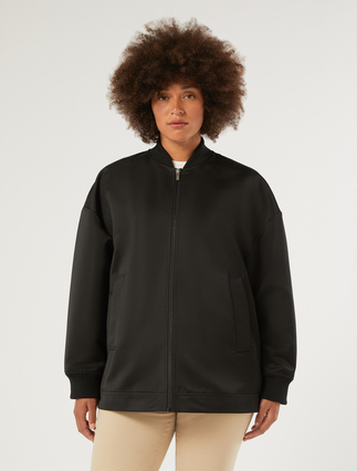 Blouson bomber en duchesse - NOIR