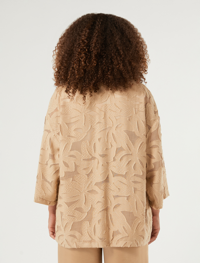 Oversized fil coupé jacket - BEIGE - Marina Rinaldi - 4