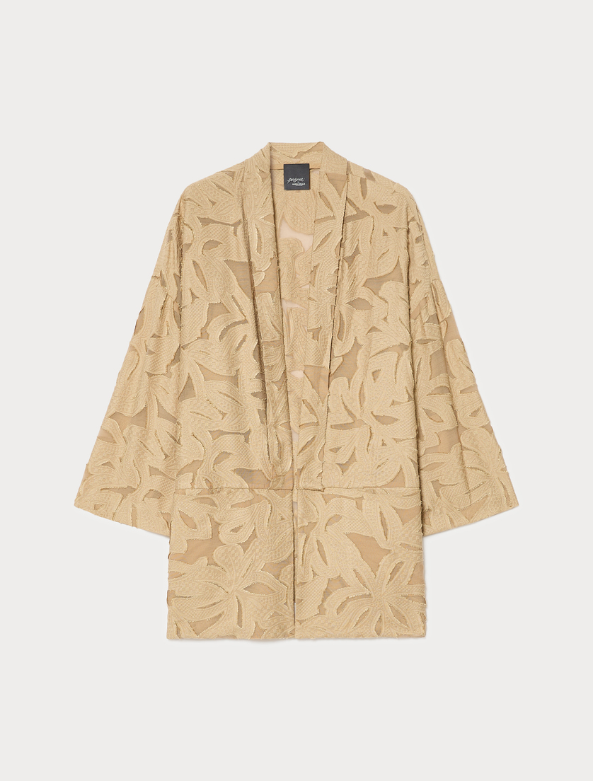 Oversized fil coupé jacket - BEIGE - Marina Rinaldi