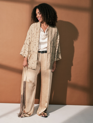 Oversized fil coupé jacket - Marina Rinaldi