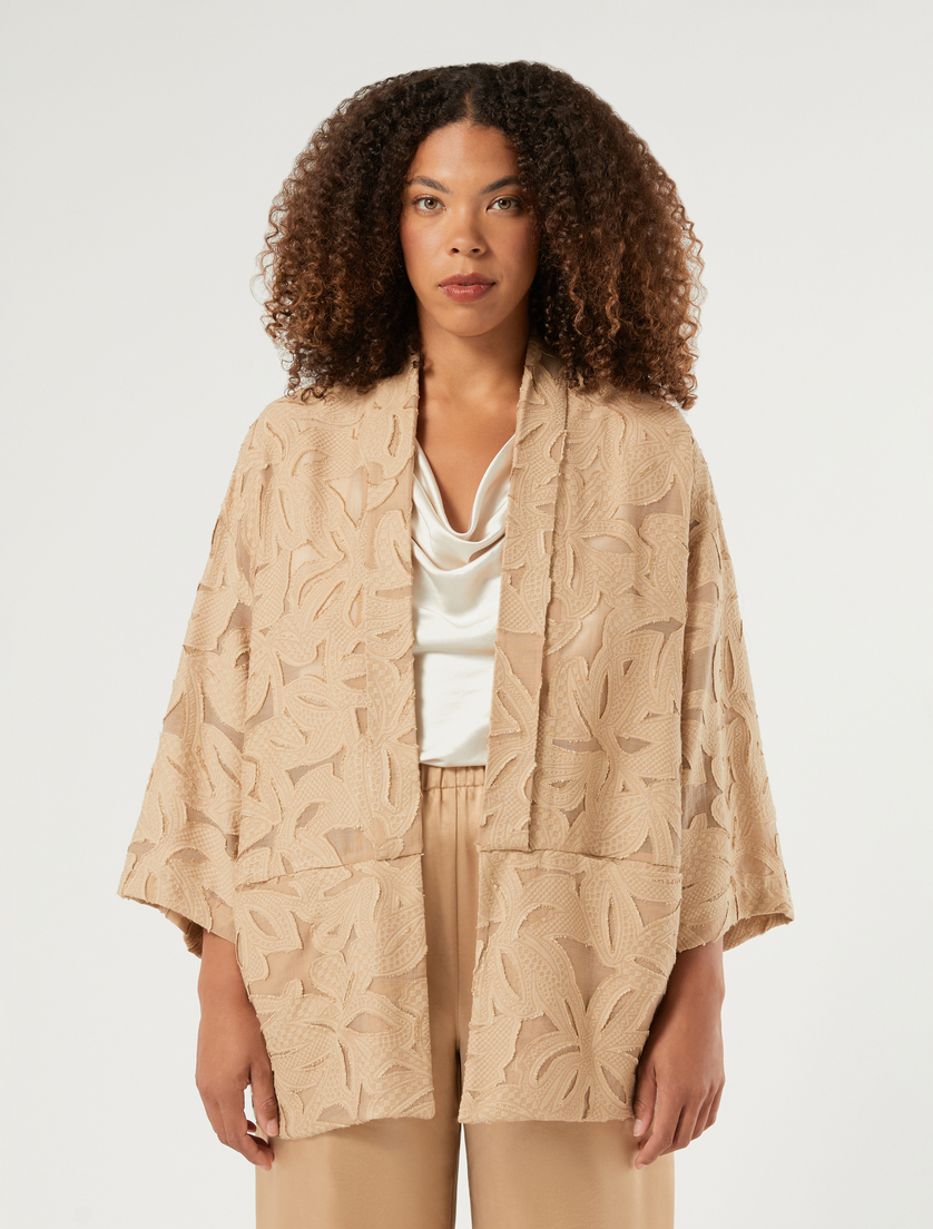 Oversized fil coupé jacket - BEIGE - Marina Rinaldi - 3