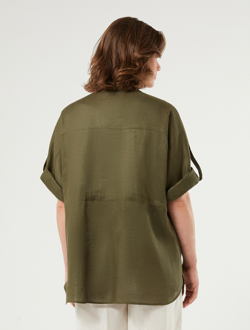 Linen safari jacket - KAKI - Marina Rinaldi - 4