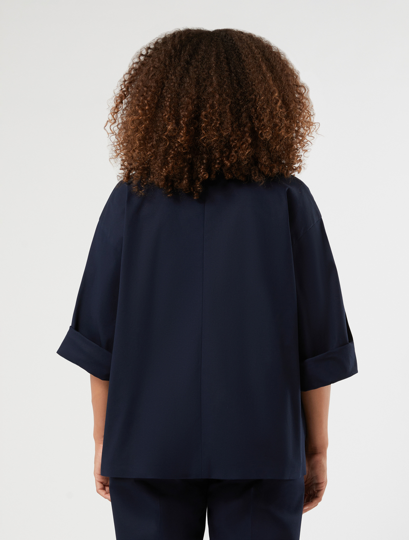 Cotton gabardine jacket - ULTRAMARINE - Marina Rinaldi - 4