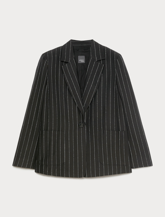 Pinstriped linen blazer - Marina Rinaldi