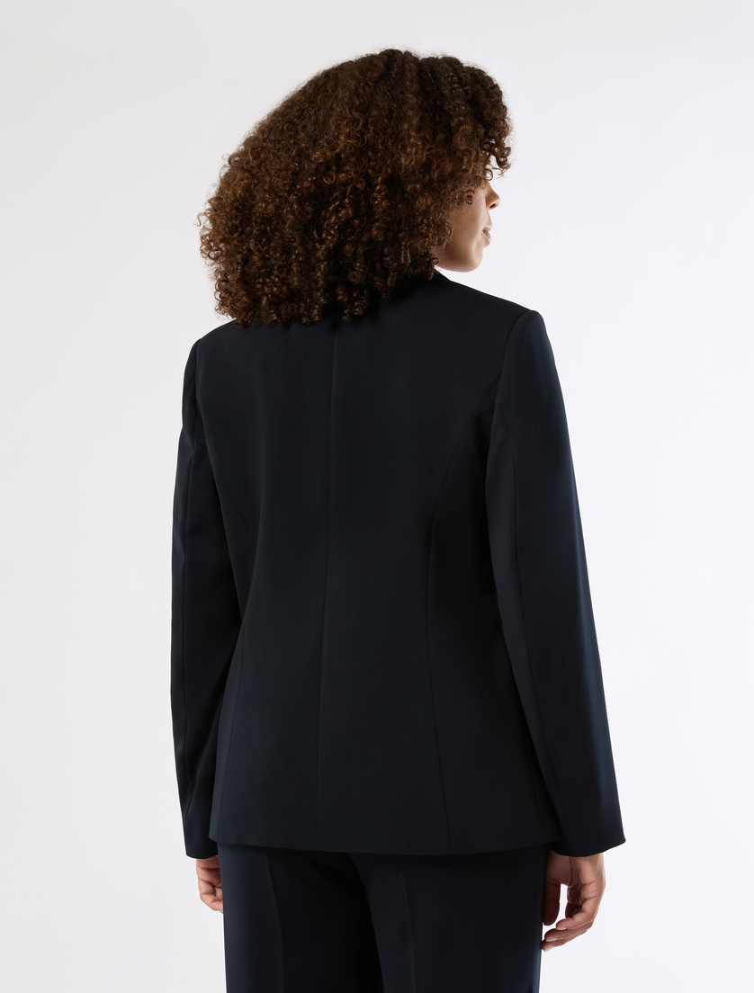 Blazer jacket in flowing fabric - ULTRAMARINE - Marina Rinaldi - 4