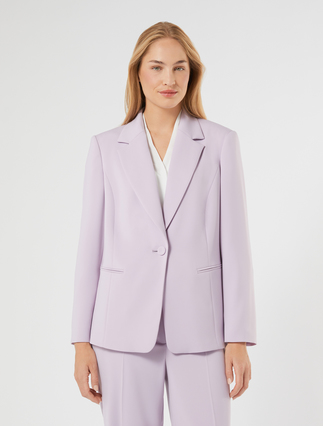 Blazer jacket in flowing fabric - LAVENDER