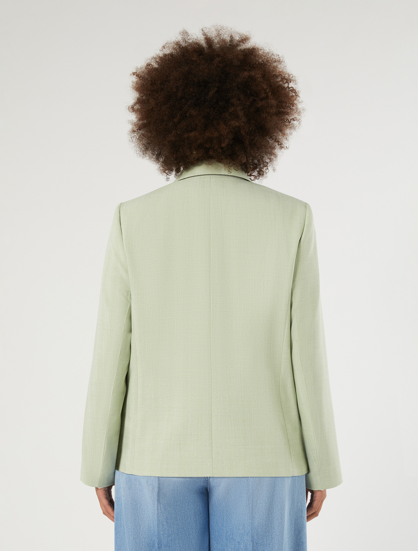 Twill blazer jacket - SAGE GREEN - Marina Rinaldi - 4