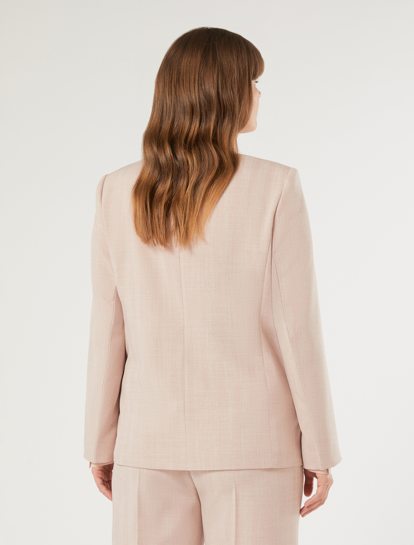 Double-breasted twill blazer jacket - SHADED PINK - Marina Rinaldi - 4
