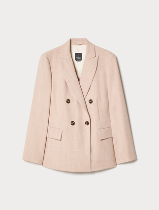 Veste blazer à double boutonnage en sergé - Marina Rinaldi