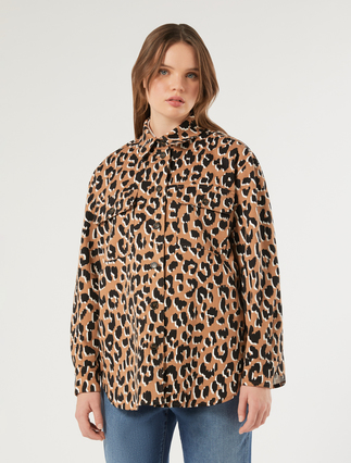 Cotton drill jacket - CARAMEL