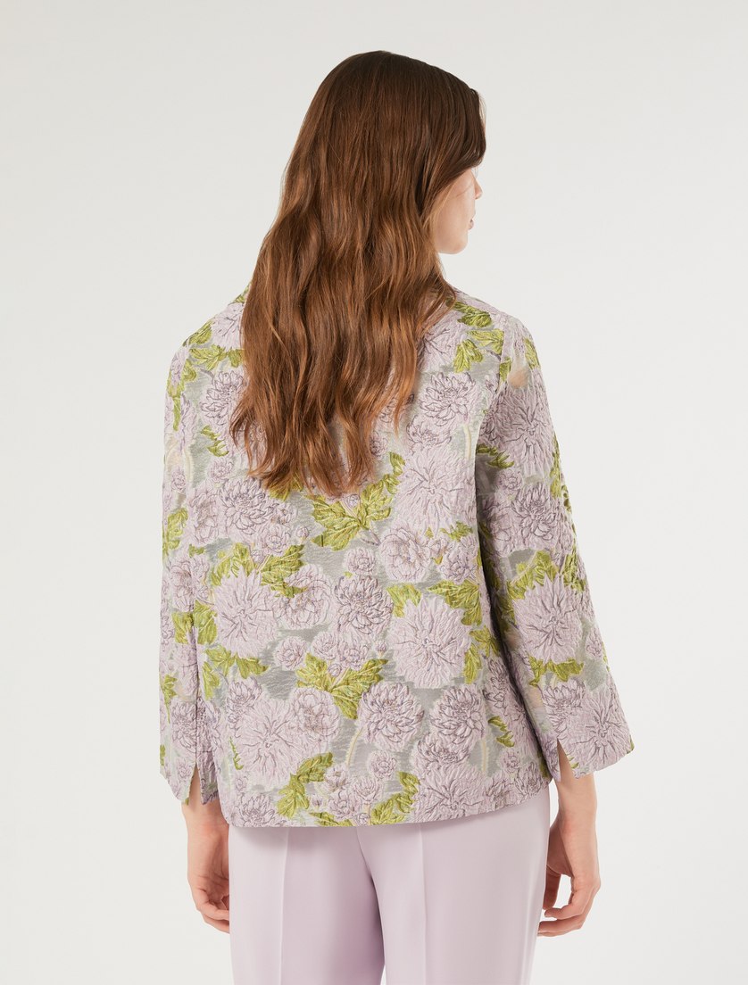 Jacke aus Jacquard mit Blumenmuster - SHOCKING PINK - Marina Rinaldi - 4
