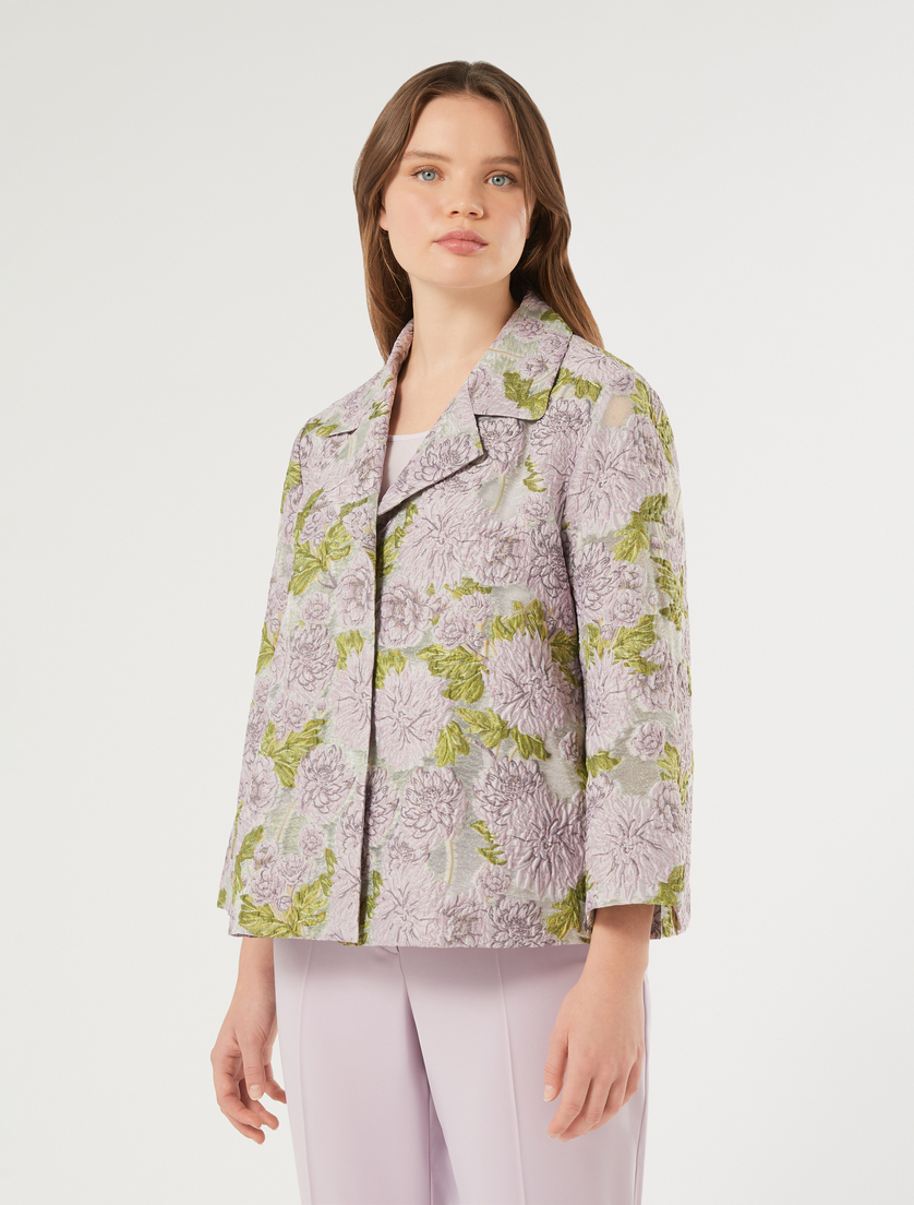 Jacke aus Jacquard mit Blumenmuster - SHOCKING PINK - Marina Rinaldi - 3