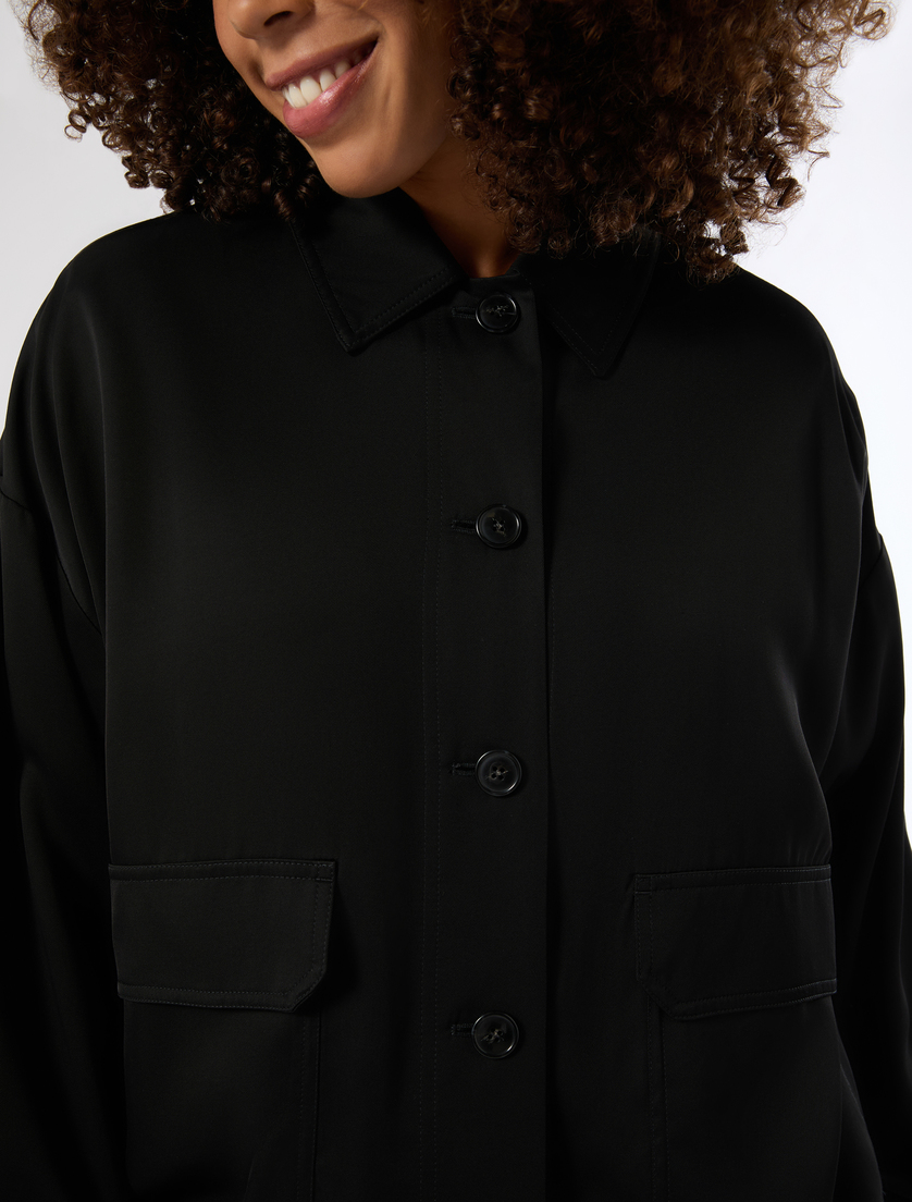 Viscose twill jacket - BLACK - Marina Rinaldi - 5