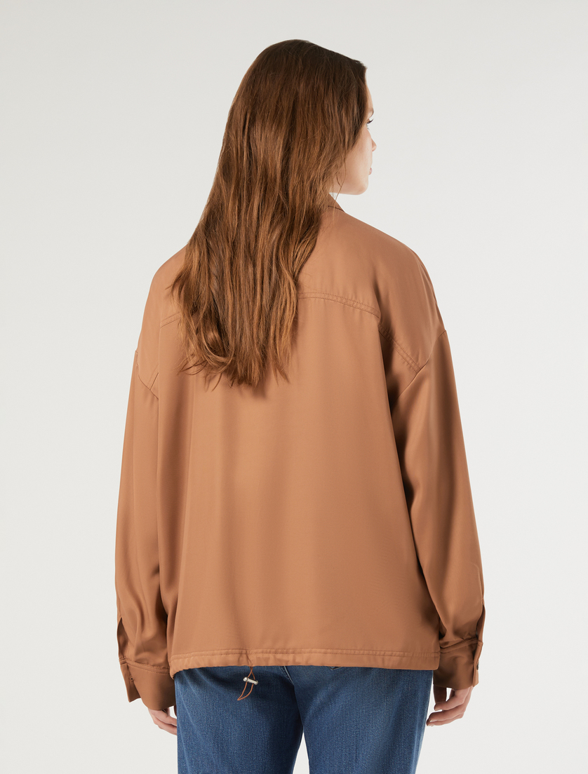 Viscose twill jacket - CARAMEL - Marina Rinaldi - 4