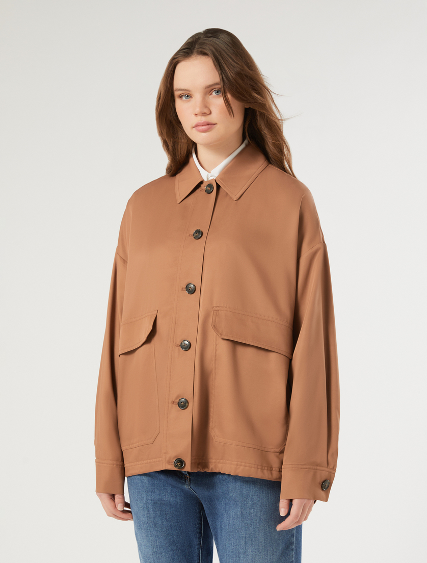 Viscose twill jacket - CARAMEL - Marina Rinaldi - 3