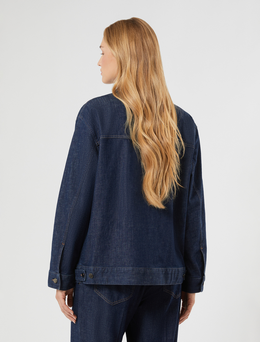 Giubbino in denim stretch - BLU NOTTE - Marina Rinaldi - 4