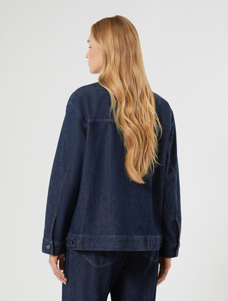 Stretch denim jacket - MIDNIGHTBLUE - Marina Rinaldi - 4