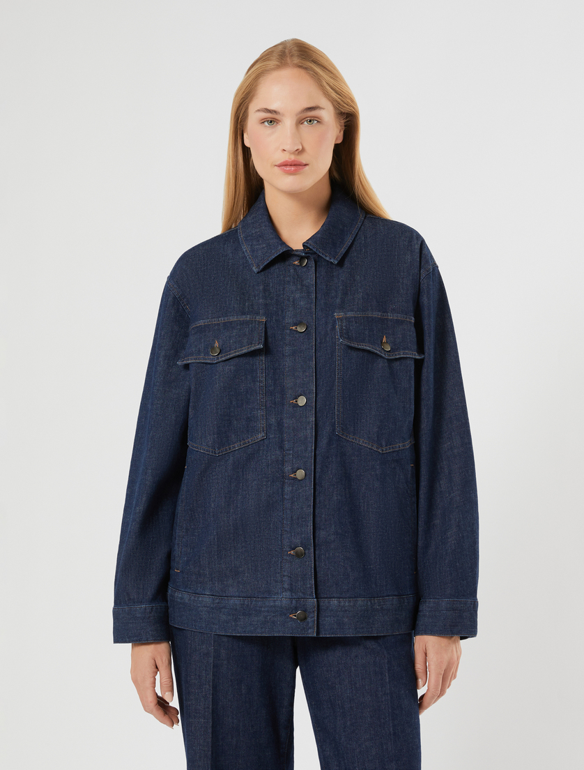Giubbino in denim stretch - BLU NOTTE - Marina Rinaldi - 3