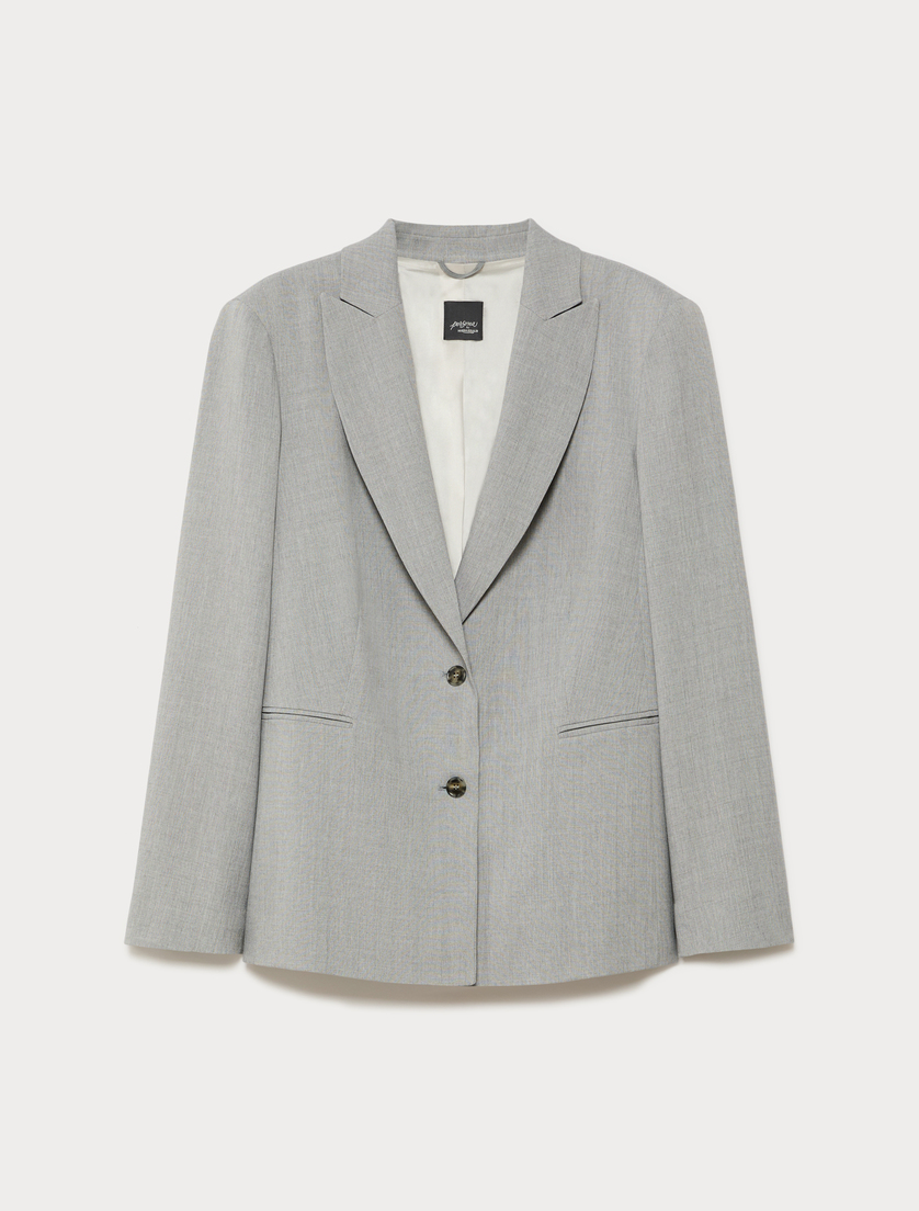 Giacca blazer in twill - GRIGIO MEDIO - Marina Rinaldi
