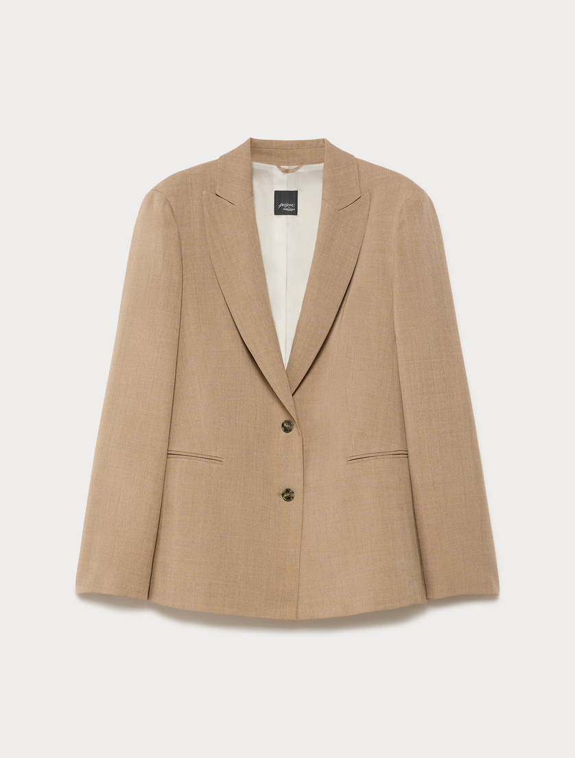 Giacca blazer in twill - NOCCIOLA - Marina Rinaldi