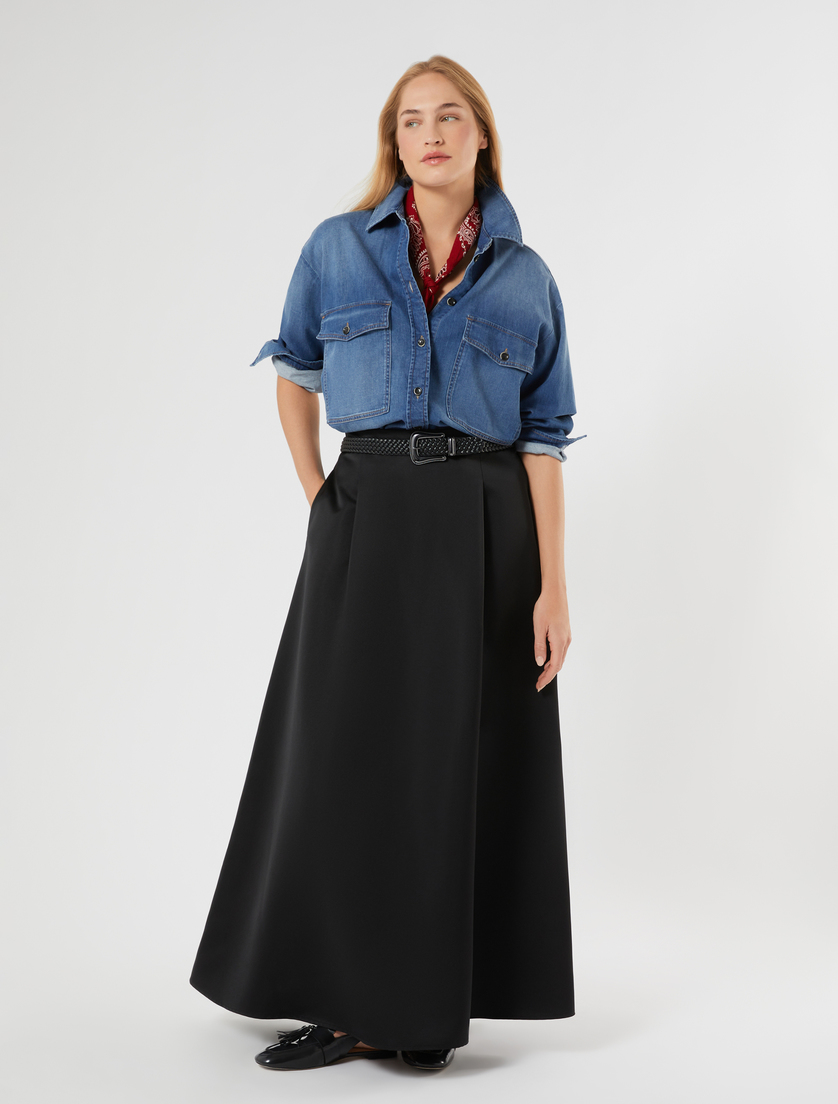 Jupe mi-longue en duchesse - Marina Rinaldi