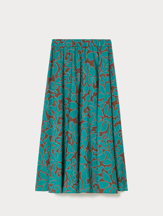 Long cotton poplin skirt - Marina Rinaldi