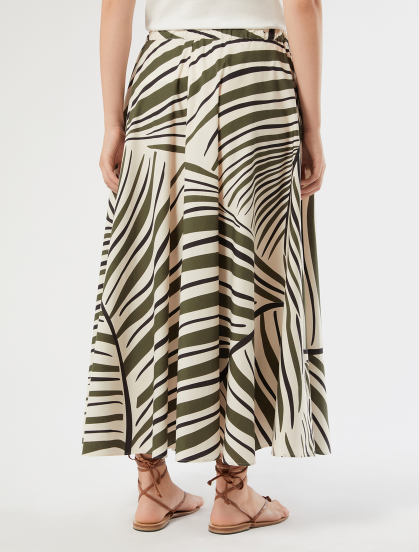 Long cotton poplin skirt - VANILLA - Marina Rinaldi - 4