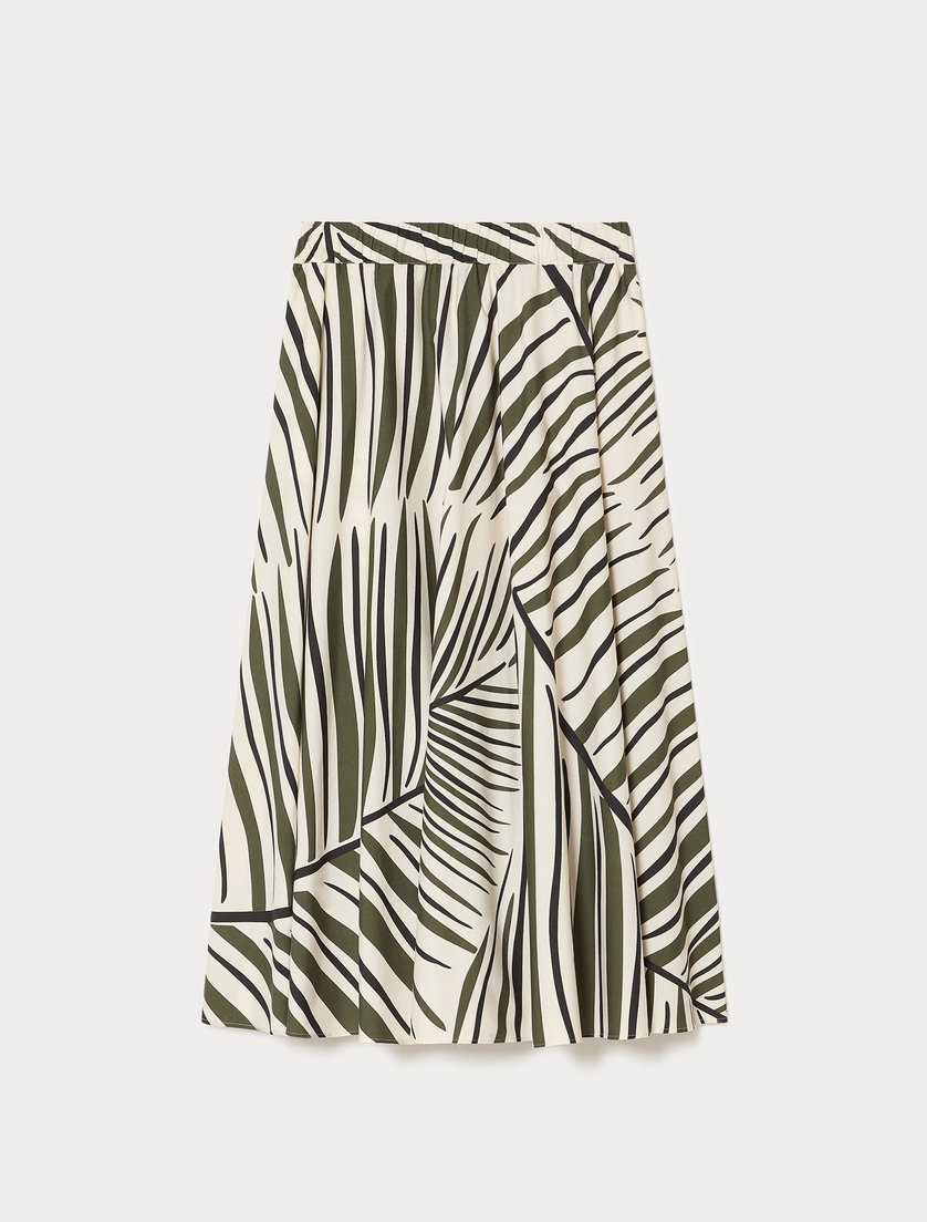 Long cotton poplin skirt - VANILLA - Marina Rinaldi