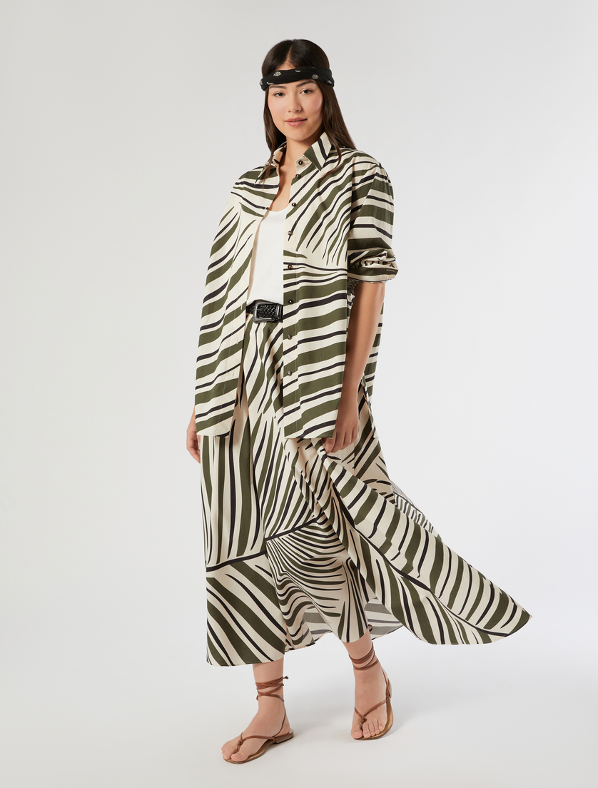 Long cotton poplin skirt - Marina Rinaldi