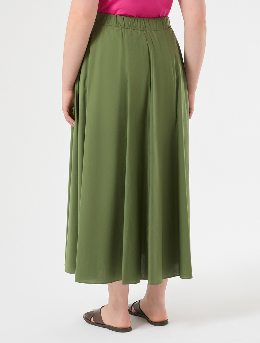 Gonna in cotone - VERDE OLIVA - Marina Rinaldi - 4
