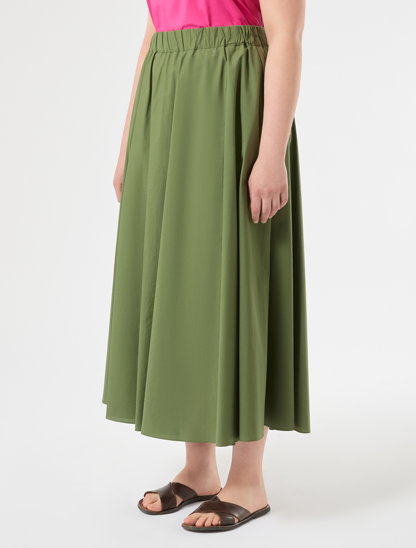 Gonna in cotone - VERDE OLIVA - Marina Rinaldi - 3