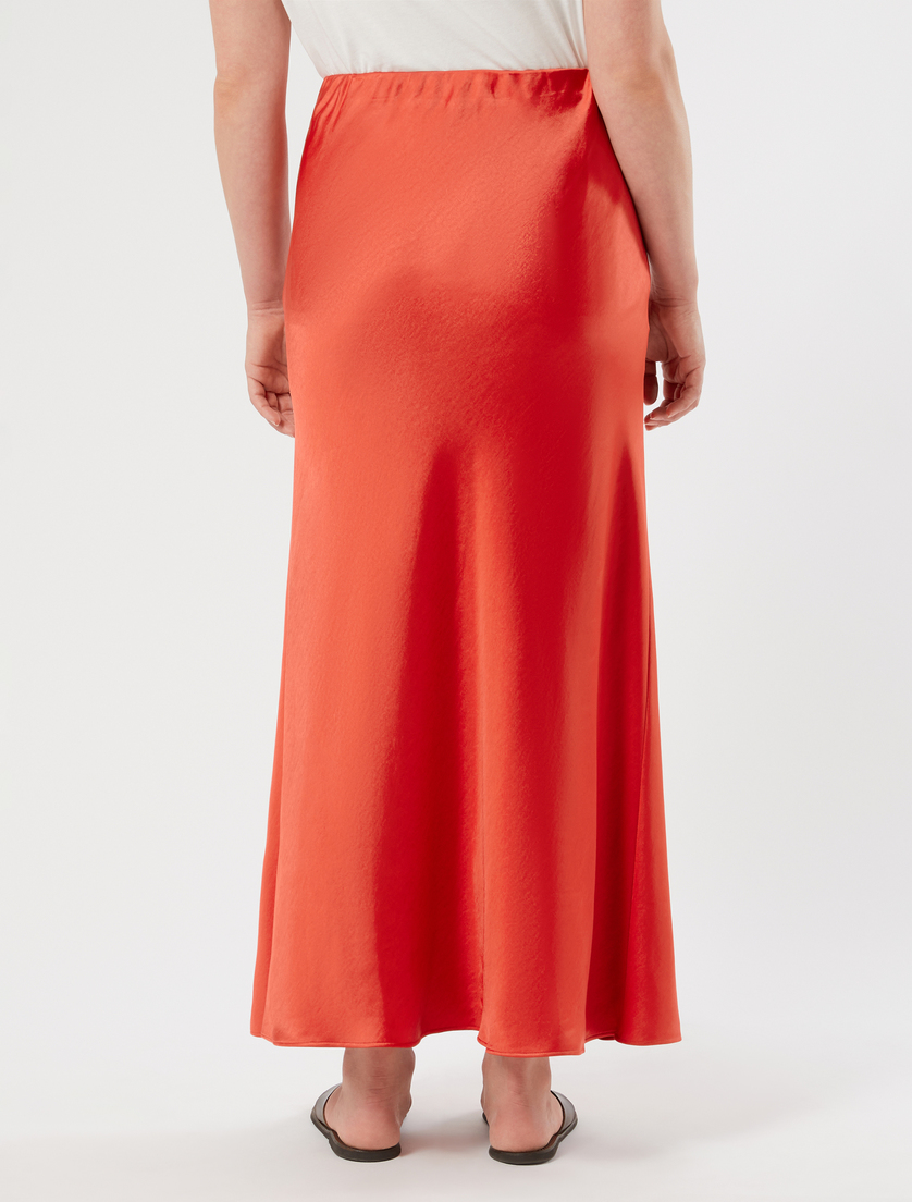 Satin skirt - RED - Marina Rinaldi - 4
