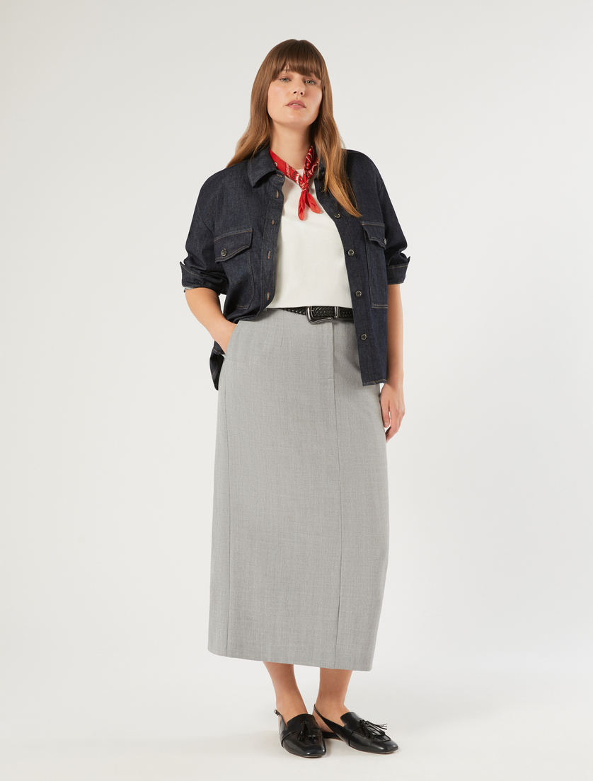 Gonna a tubino in twill - Marina Rinaldi