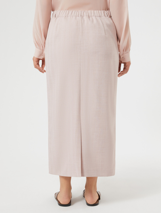 Bleistiftrock aus Twill - ROSA SCHATTIERT - Marina Rinaldi - 4