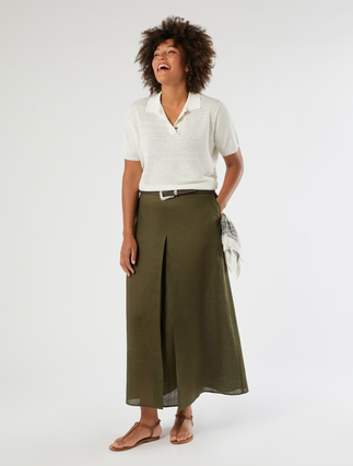 Flared linen skirt - Marina Rinaldi