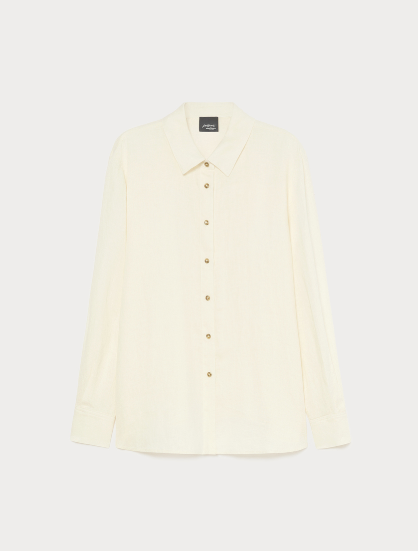 Camicia in lino - AVORIO - Marina Rinaldi