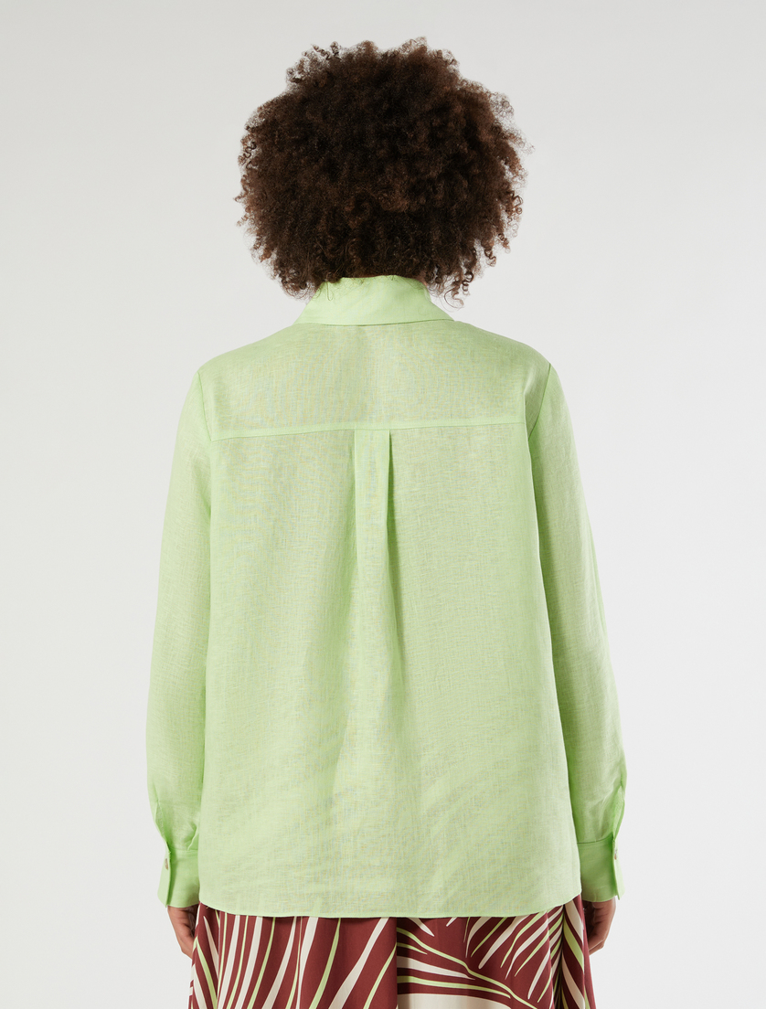 Linen shirt - LIME GREEN - Marina Rinaldi - 4