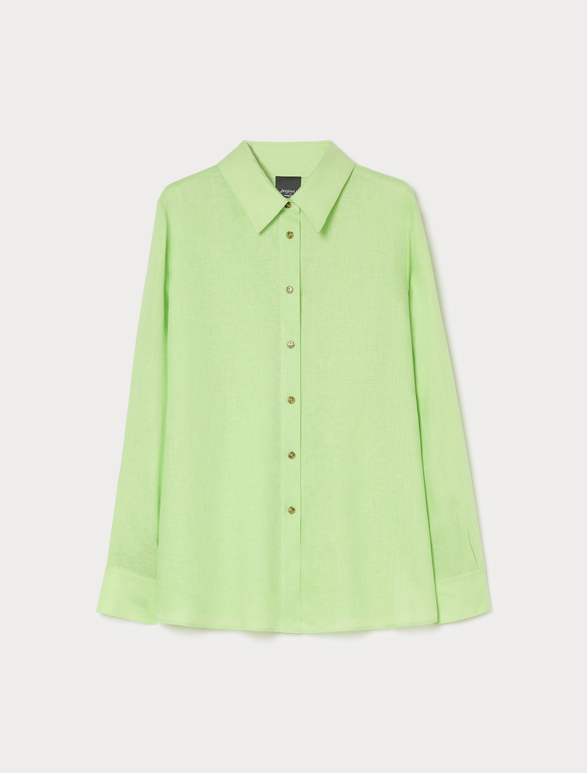 Linen shirt - LIME GREEN - Marina Rinaldi