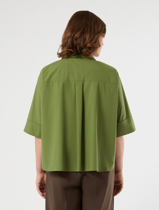 Cotton shirt - OLIVE GREEN - Marina Rinaldi - 4