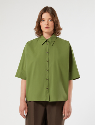 Cotton shirt - OLIVE GREEN - Marina Rinaldi - 3
