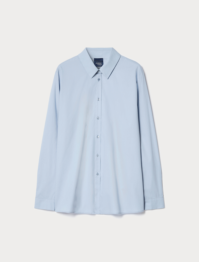 Cotton shirt - LIGHT BLUE - Marina Rinaldi