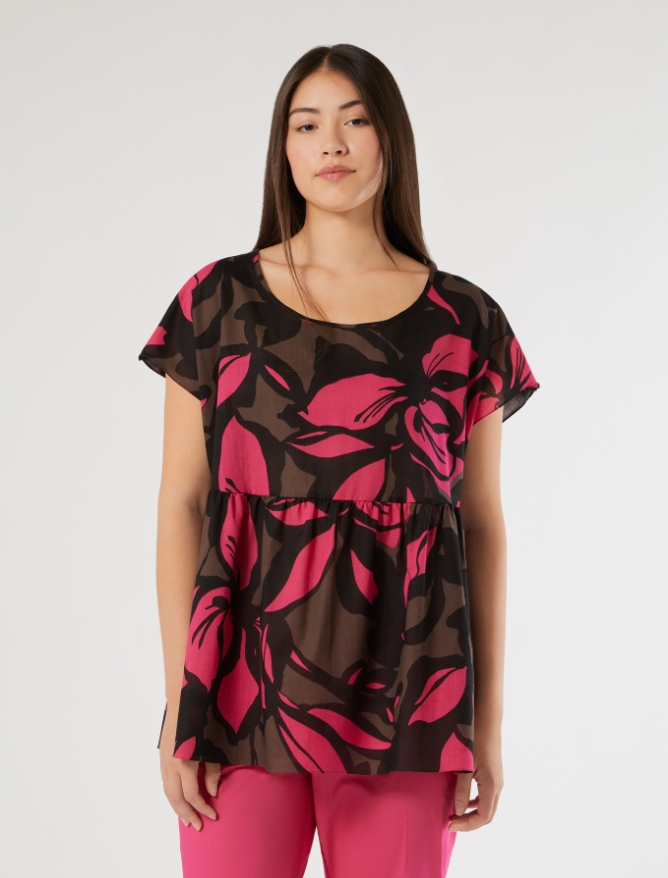 Cotton muslin blouse - COCOA - Marina Rinaldi - 3
