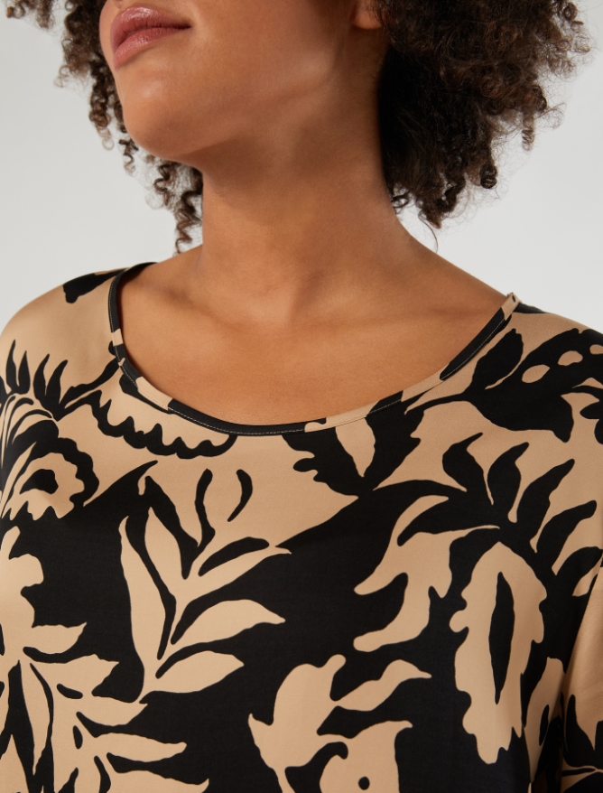 Viscose satin blouse - BEIGE - Marina Rinaldi - 5