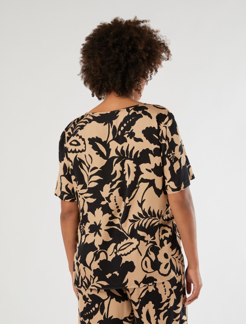 Viscose satin blouse - BEIGE - Marina Rinaldi - 4